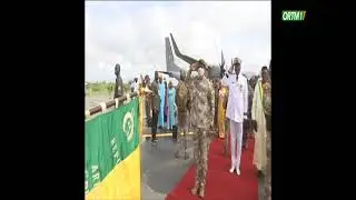 FAMa | Arrivée en images du président de la transition Col. Assimi GOÏTA dans la cité des rails