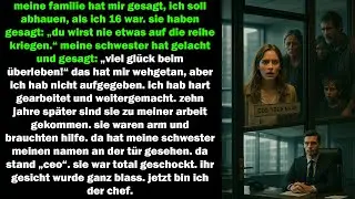 sie warf mich raus mit 16 – zehn jahre später sah sie meinen namen auf der tür des ceo...