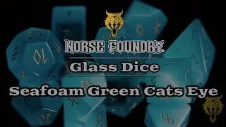 Norse Foundry Seafoam Green Cats Eye Dice Set