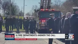 Firefighters from 18 fire departments filled KCMO fire stations to allow KCFD to attend funeral