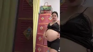 Bumil baju dinas hitam sepil perut