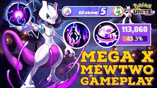 MEWTWO POKEMON UNITE GAMEPLAY.  PUBLIC TEST SERVER RANK MATCH. (MEWTWO-X).