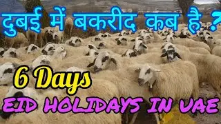 EID AL ADHA 2021 HOLIDAYS IN UAE / UAE Eid Al Adha Holidays/ Dubai Me Bakrid Ke 6 Din Chuttiya
