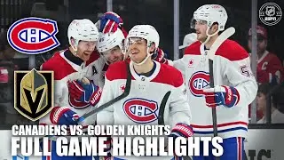 Montreal Canadiens vs. Vegas Golden Knights | Full Game Highlights | ESPN NHL