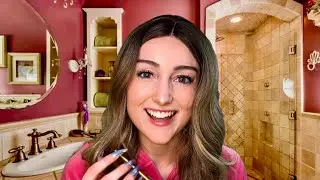 ASMR 💄 Popular Girl Does Your Makeup in the Bathroom at a Party Roleplay (layered makeup sounds)