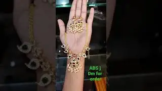 one gram gold beautiful ruby pacha haram | premium quality gold polish |1gmgoldjewellery | 1099 |re