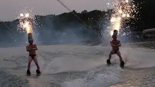 Fireworks up top Speedos down below