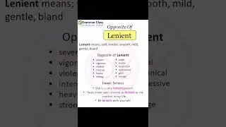 Opposite of  LENIENT ✅  | #trending #2023 #english #viral #youtubeshorts #foryou #english #opposite