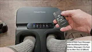 MOUNTRAX Foot Massager Machine with Heat, Deep Kneading Shiatsu Massager, Fits Feet Up Size 12