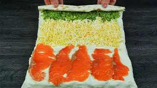 Быстрая и вкусная закуска из лосося 🔥 Идеально подходит для праздничного стола!