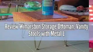 Review Wimarsbon Storage Ottoman, Vanity Stools with Metal Legs, 16.5