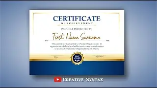 CorelDRAW Certificate and Badge Design, Step by Step Beginners Tutorial, US print Standard