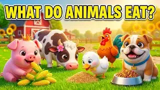 Farm Animals Favorite Foods | Learn What Animals Eat | Educational Adventure for Kids | 3D Animation