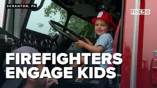 Scranton firefighters engage kids with safety tips and firetruck tours at library event