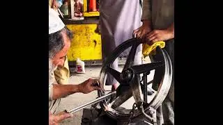 Rebuilding a Totally Shattered Motorcycle Rim | From Scrap to Art