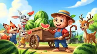 &ldquo;Monkey Farmer Grows Watermelons and Shares with Hungry Animals | Kindness Farm Story for Kids&rdquo;