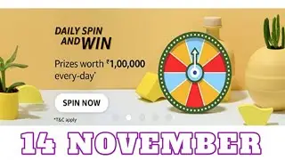 Amazon Funzone Daily Spin and Win Answers Today|14 November| Daily Quiz Time