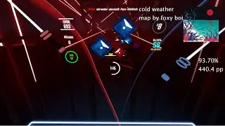 new top PP on ScoreSaber | cold weather mapped by foxy boi | 93.7% 440.4pp