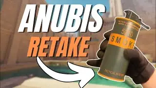 Cave Retake Smoke on Anubis CS2 (Pro Lineup)