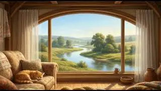Ukrainian Instrumental Focus Music 🌿 Calm Flow for Work & Study with a Sleeping Ginger Cat 🐈