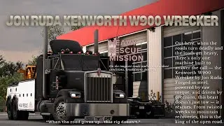 Kenworth W900 Wrecker by Jon Ruda - CAT C15 15.2L - Heavy Rescue Towing Mission - Realistic driving