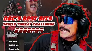 Doc's Best Bits: Triple Threat Challenge (FAIL) 23SEP24: PUBG + WZ + APEX (+HALO)
