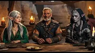 Fantasy Characters Discussing AI