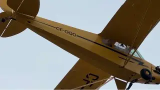 Piper J3 Cub 1945 года | Разгон и взлёт | Мой сын приехал домой в гости
