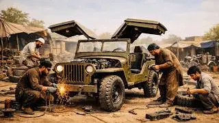 Unbelievable| jeep Transformation Done By Pakistani Mechanic| Full Process Of Manufacturing Old Jeep