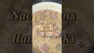 Sunday Dinner was Navy Beans and Ham Hocks with Cornbread #sundaydinner