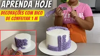 7 MODELOS DE DECORAÇÃO DE BOLO COM BICO 1 M ( aula de confeitaria )