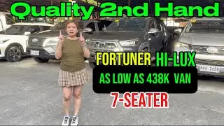 Quality 2nd Hand as low as 438K Van | Fortuner | Hilux | 7-Seater #repocars #repossessedcars 