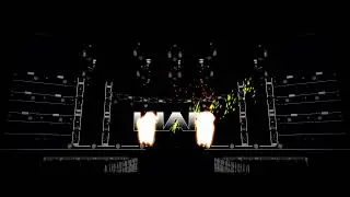 VCW WAR Stage Pyro Animation + Adam Cole entrance