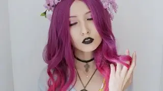 Pastel Goth inspired makeup