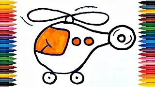 Helicopter Drawing How to Draw And Paint Helicopter Coloring Book Fun Painting