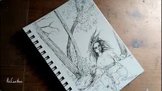 Sketching Timelapse | Inktober 2017 Day 1