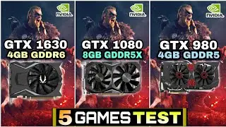 GTX 1630(4GB) vs GTX 1080(8GB) vs GTX 980(4GB) | 10 Games Test | How Big Difference ?