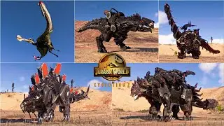 ALL 5 MECHA DINOSAURS FIGHT FOR DOMINANCE | JURASSIC WORLD EVOLUTION 2