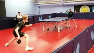 Juniorliga(P2)/10.SINGLE/1.S&AElig;T // CPH - Hvidovre 1 vs.  OB Bordtennis 2, Sebastian imod Baran