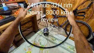 Wheel built -24H hub With a 32H Rim, unorthodox lacing. (3000 km+ tested)