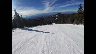 Santa Fe ski 20.2.2024.  Parachute black slope. In and  Out.