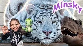 Minsky Learns about Zoo Animals for Kids | Educational Videos for Toddlers l Dinosaurs l Meerkats