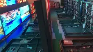 flip up front service led cabinet