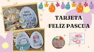 TARJETA FELIZ PASCUA - PROYECTO LIBRE - RETO CERECITAS ARTE Y SCRAP - #scrapbooking #tarjeta