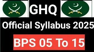 GHQ Written Test Preparation 2025!!GHQ written Test Syllabus 2025 and Past Solved Papers 2025