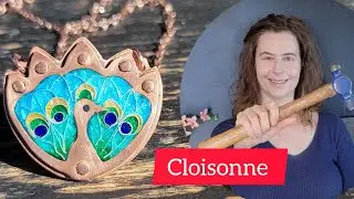 I Turned Copper, Silver and Glass into this Beautiful Pendant. Cloisonne Enameling Technique.