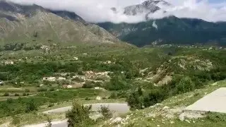 Albania Cycling down the big 7 mile hill to Vlore