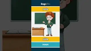 🇬🇧🇫🇷 role - r&ocirc;le : learn English : apprenons l'anglais : vocabulary builder