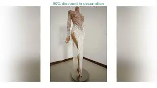 #Sparkly Rhinestones Sequins Fringes Birthday Celebrate Evening Dress Women Sexy Mesh Transparent D
