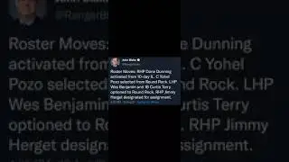 [NEWS] Dane Dunning Activated from IL! #Shorts